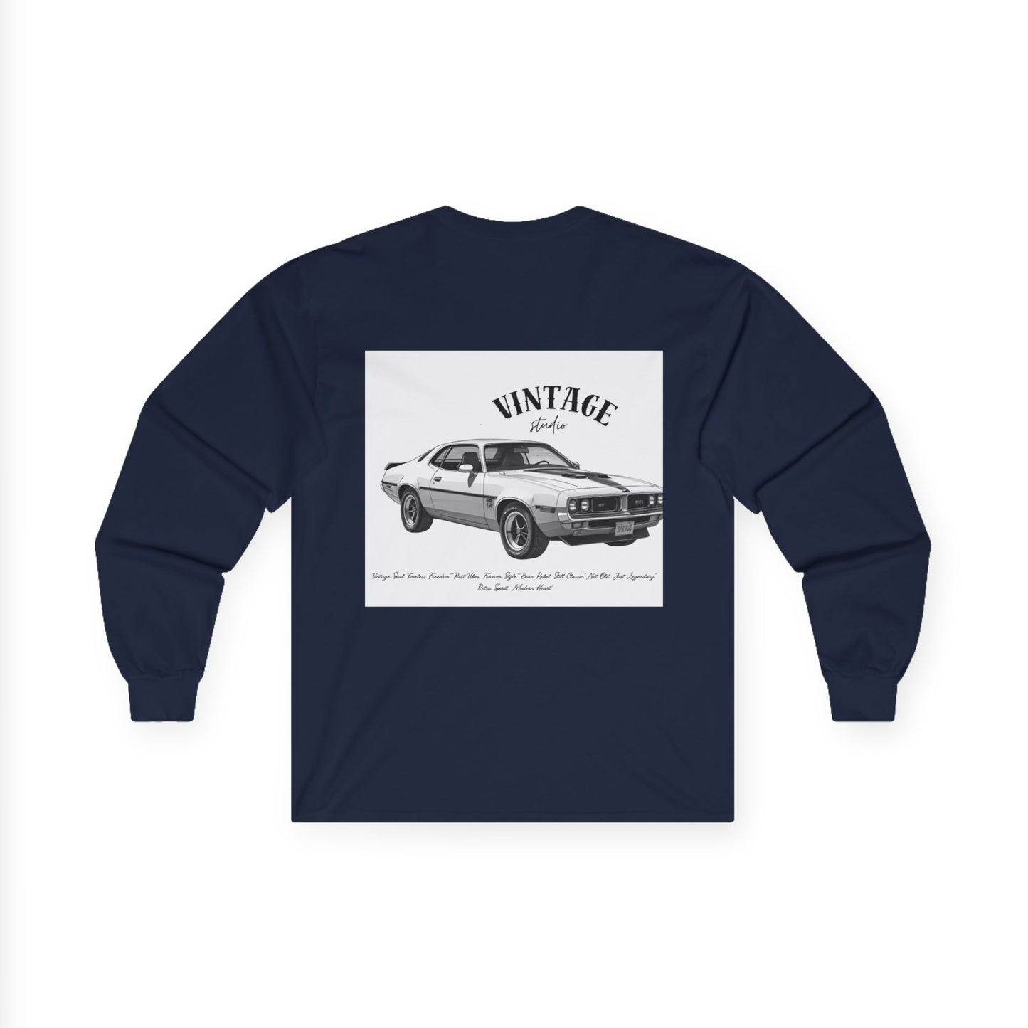 T-Shirt Manches Longues Voiture Vintage, Unisexe, Vêtement Rétro Automobile, Cadeau pour Passionnés d'Auto, Mode Décontractée