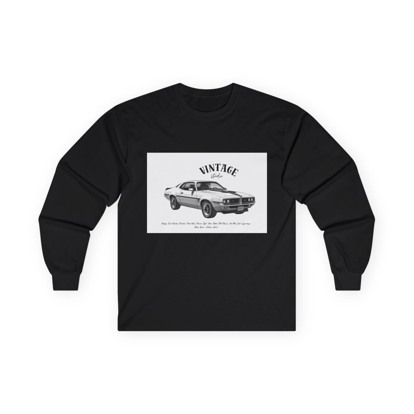 T-Shirt Manches Longues Voiture Vintage, Unisexe, Vêtement Rétro Automobile, Cadeau pour Passionnés d'Auto, Mode Décontractée