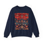 Sweat-shirt Col Rond d'Inspiration Bohème – Style Vintage Confortable, Superposition Unisexe, Mode Automne, Parfait pour les Sorties Décontractées, Cadeau pour les Amateurs d'Art