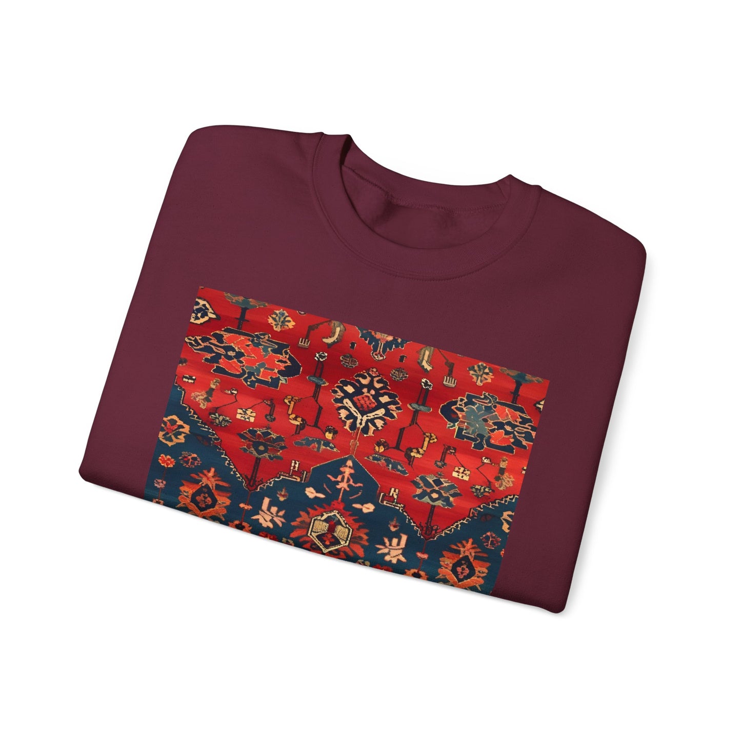 Sweat-shirt Col Rond d'Inspiration Bohème – Style Vintage Confortable, Superposition Unisexe, Mode Automne, Parfait pour les Sorties Décontractées, Cadeau pour les Amateurs d'Art