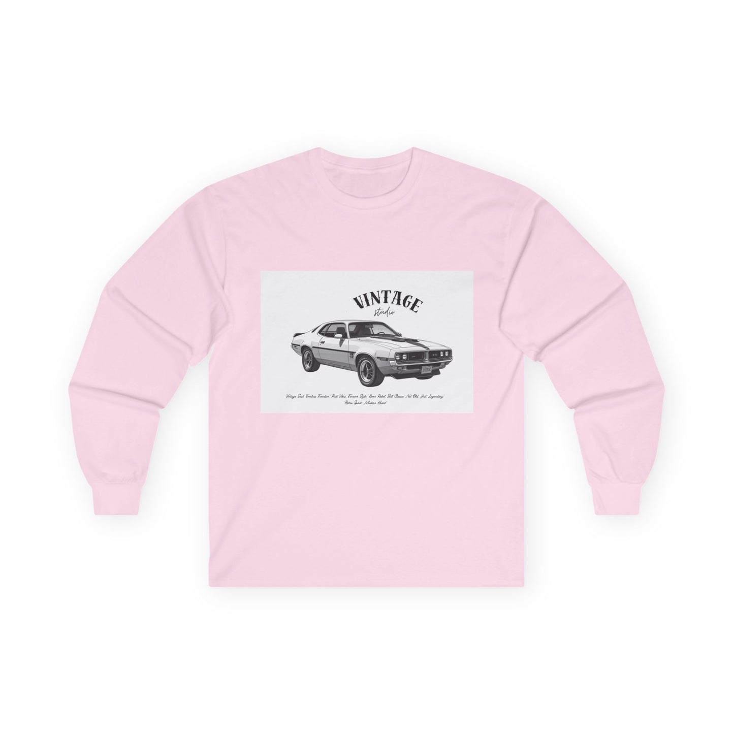 T-Shirt Manches Longues Voiture Vintage, Unisexe, Vêtement Rétro Automobile, Cadeau pour Passionnés d'Auto, Mode Décontractée
