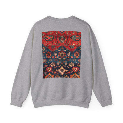 Sweat-shirt Col Rond d'Inspiration Bohème – Style Vintage Confortable, Superposition Unisexe, Mode Automne, Parfait pour les Sorties Décontractées, Cadeau pour les Amateurs d'Art