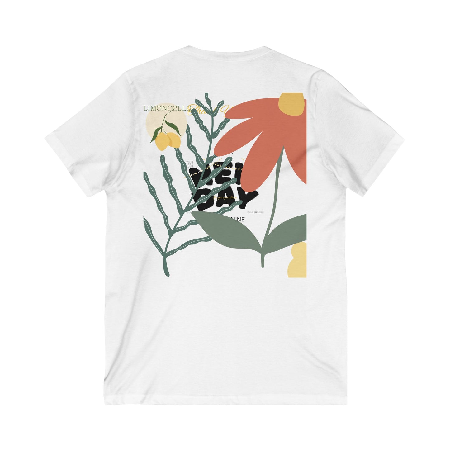 T-shirt Col V Inspirant, Vêtement Décontracté, T-shirt Graphique, Nouveau Jour, Motivation Quotidienne, Unisexe, Cadeau Parfait