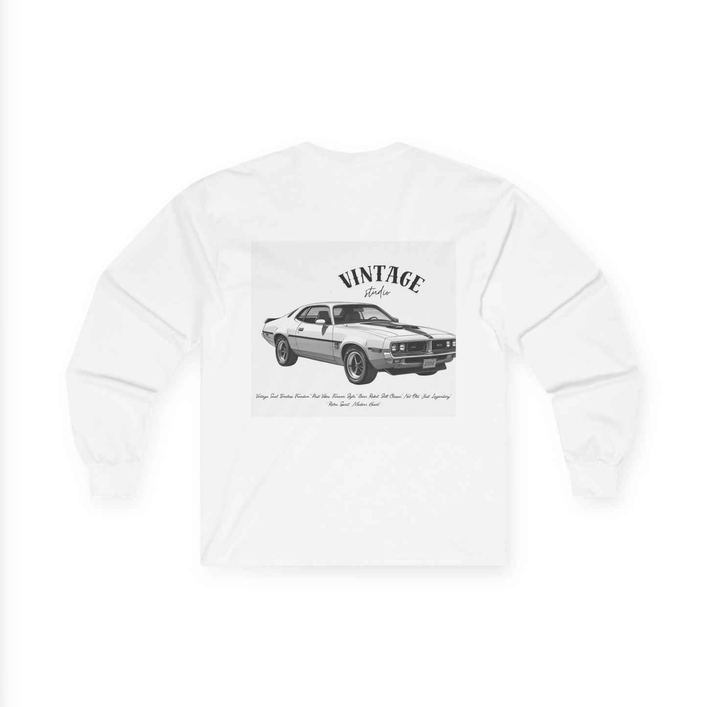 T-Shirt Manches Longues Voiture Vintage, Unisexe, Vêtement Rétro Automobile, Cadeau pour Passionnés d'Auto, Mode Décontractée