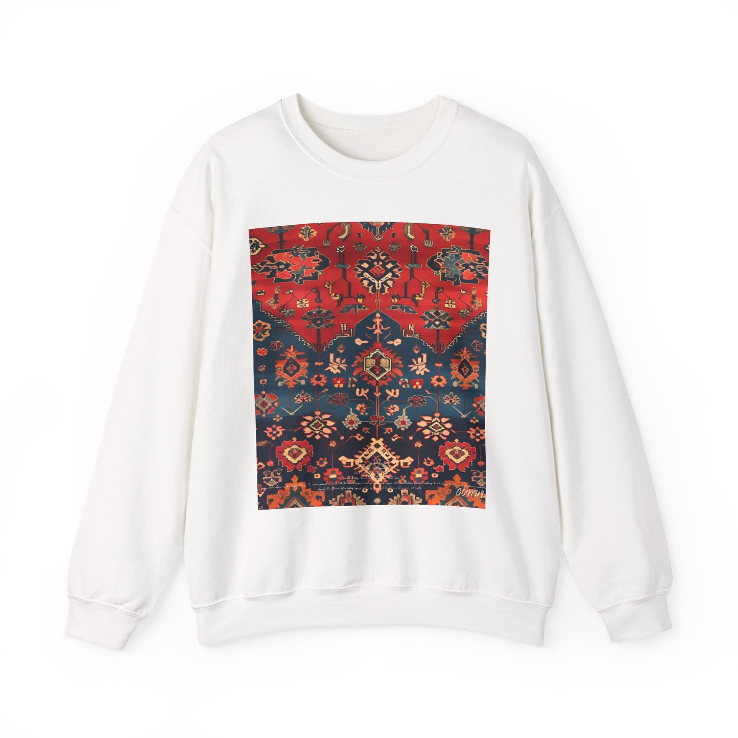 Sweat-shirt Col Rond d'Inspiration Bohème – Style Vintage Confortable, Superposition Unisexe, Mode Automne, Parfait pour les Sorties Décontractées, Cadeau pour les Amateurs d'Art