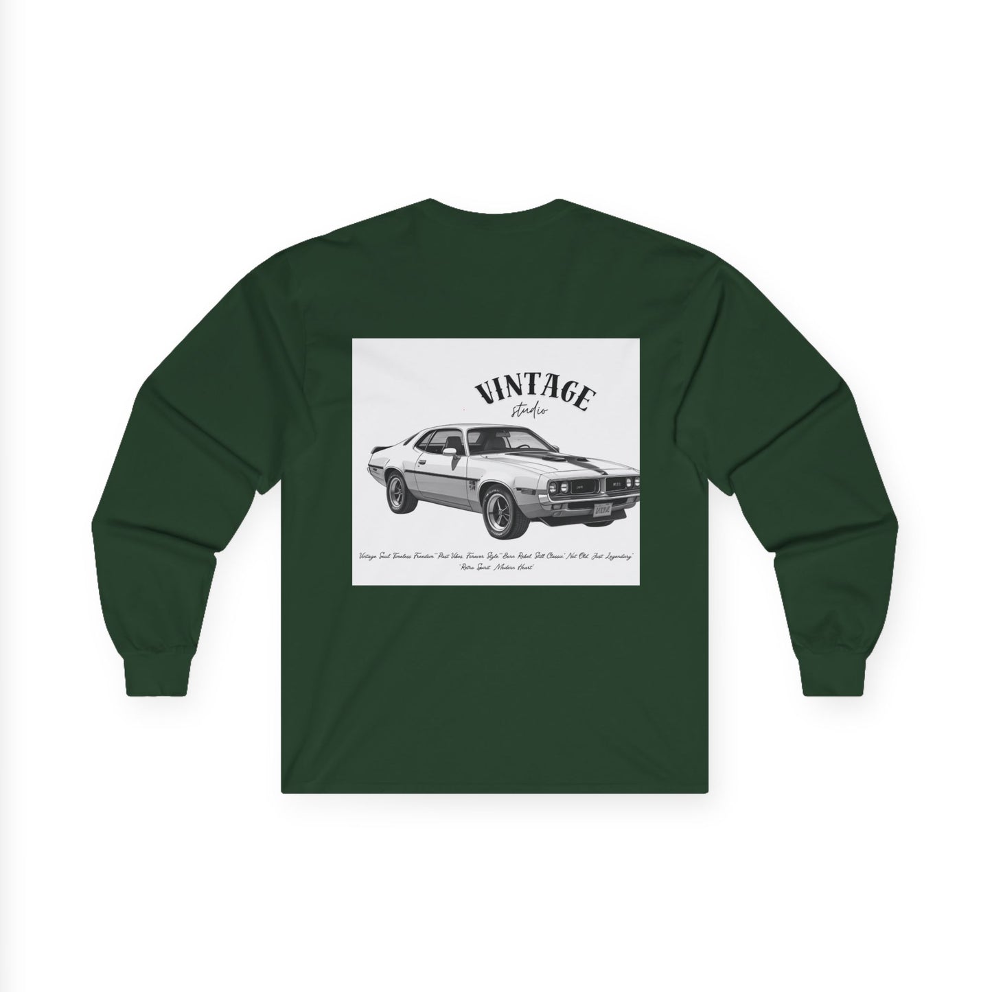 T-Shirt Manches Longues Voiture Vintage, Unisexe, Vêtement Rétro Automobile, Cadeau pour Passionnés d'Auto, Mode Décontractée