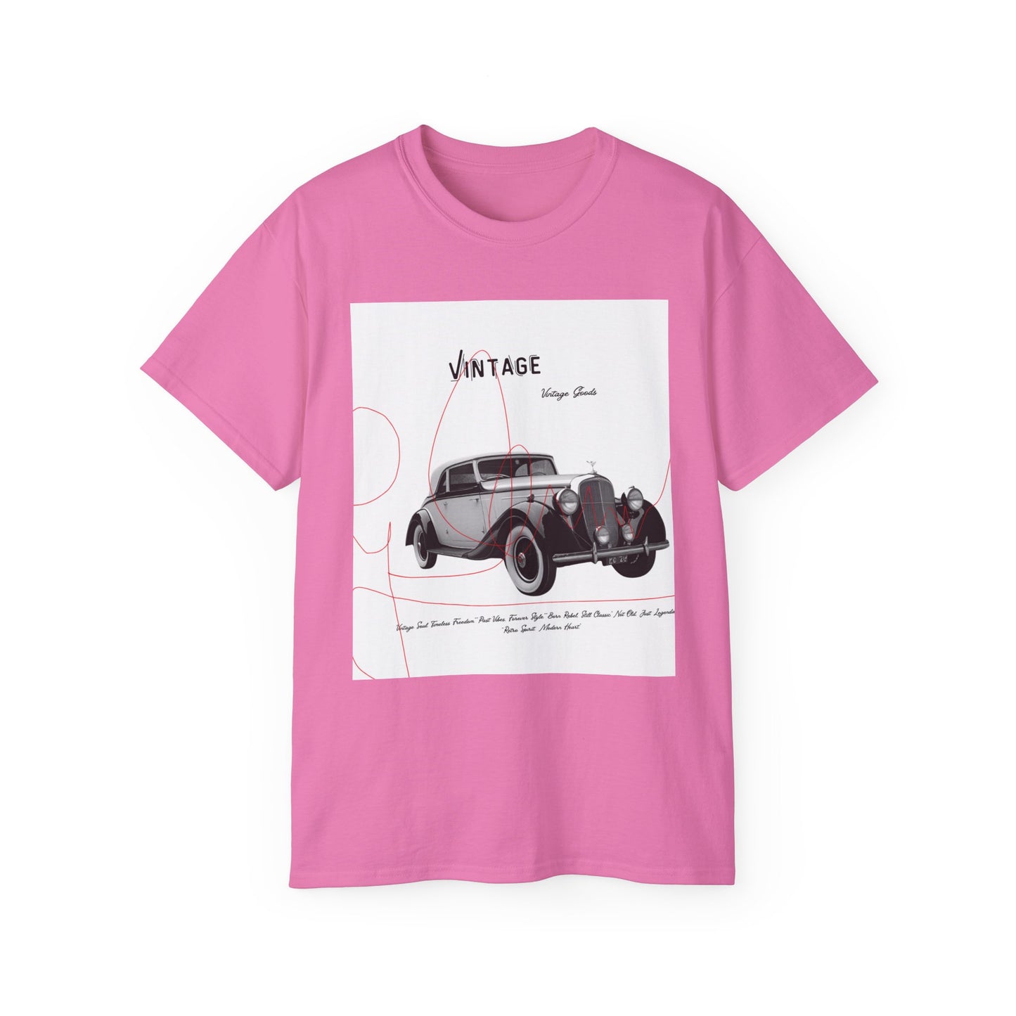 Vintage T-Shirt Unisexe Voiture Vintage, Style Rétro pour Passionnés d'Automobile, Cadeau Parfait pour Papa, Vêtement Décontracté, Mode Estivale
