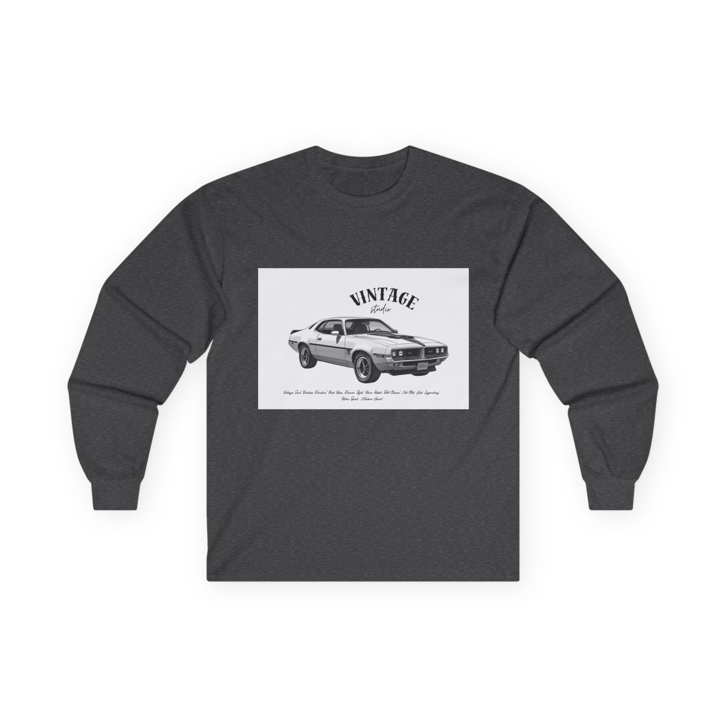 T-Shirt Manches Longues Voiture Vintage, Unisexe, Vêtement Rétro Automobile, Cadeau pour Passionnés d'Auto, Mode Décontractée