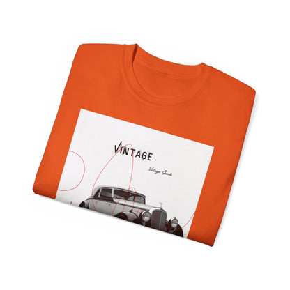 Vintage T-Shirt Unisexe Voiture Vintage, Style Rétro pour Passionnés d'Automobile, Cadeau Parfait pour Papa, Vêtement Décontracté, Mode Estivale
