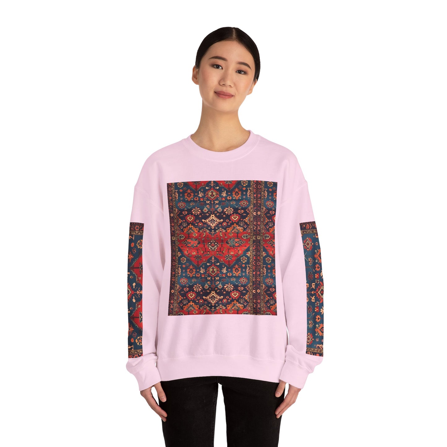 Sweat-shirt Col Rond d'Inspiration Bohème – Style Vintage Confortable, Superposition Unisexe, Mode Automne, Parfait pour les Sorties Décontractées, Cadeau pour les Amateurs d'Art