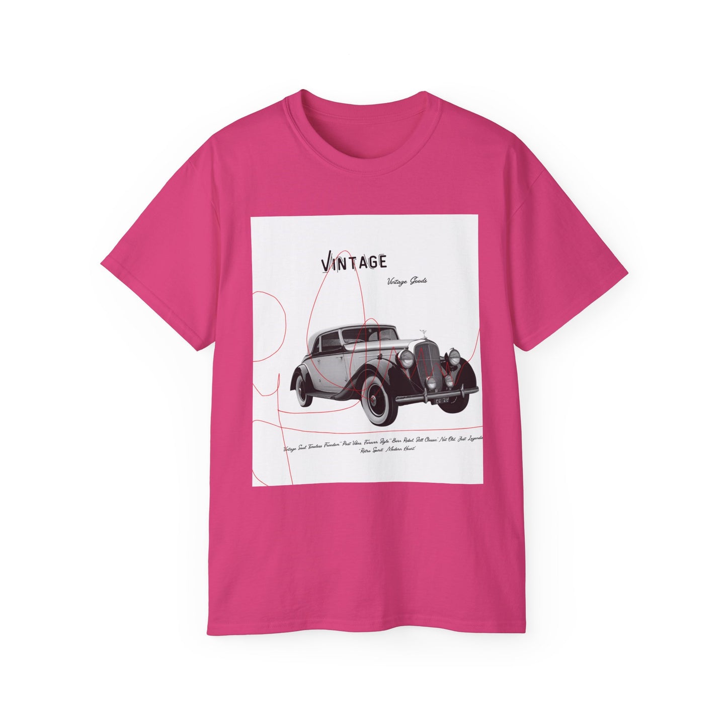 Vintage T-Shirt Unisexe Voiture Vintage, Style Rétro pour Passionnés d'Automobile, Cadeau Parfait pour Papa, Vêtement Décontracté, Mode Estivale