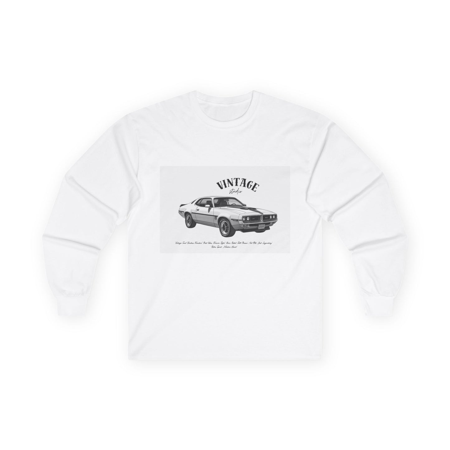 T-Shirt Manches Longues Voiture Vintage, Unisexe, Vêtement Rétro Automobile, Cadeau pour Passionnés d'Auto, Mode Décontractée