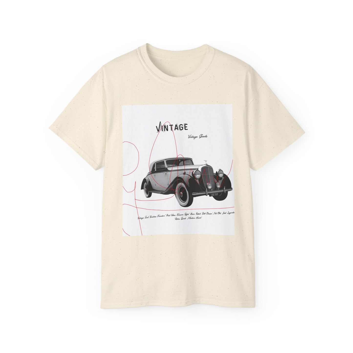 Vintage T-Shirt Unisexe Voiture Vintage, Style Rétro pour Passionnés d'Automobile, Cadeau Parfait pour Papa, Vêtement Décontracté, Mode Estivale