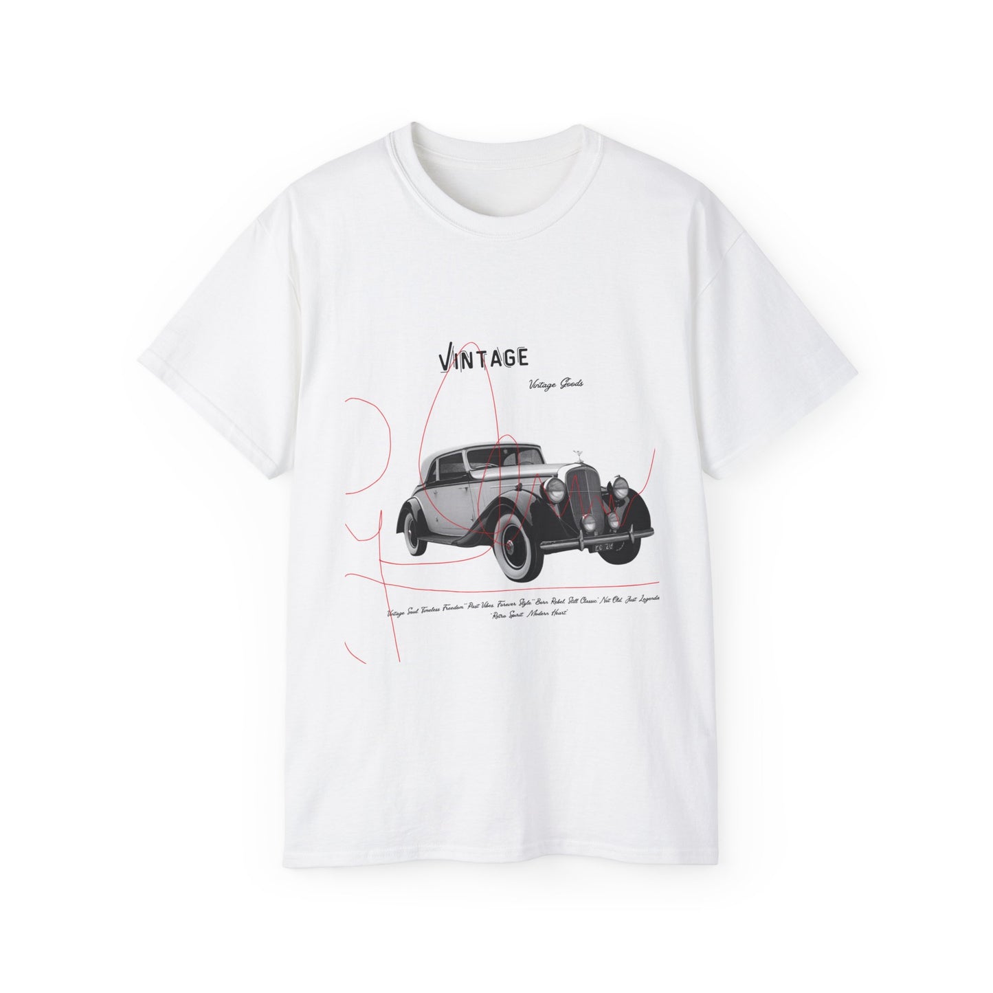 Vintage T-Shirt Unisexe Voiture Vintage, Style Rétro pour Passionnés d'Automobile, Cadeau Parfait pour Papa, Vêtement Décontracté, Mode Estivale