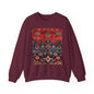 Sweat-shirt Col Rond d'Inspiration Bohème – Style Vintage Confortable, Superposition Unisexe, Mode Automne, Parfait pour les Sorties Décontractées, Cadeau pour les Amateurs d'Art