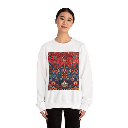 Sweat-shirt Col Rond d'Inspiration Bohème – Style Vintage Confortable, Superposition Unisexe, Mode Automne, Parfait pour les Sorties Décontractées, Cadeau pour les Amateurs d'Art