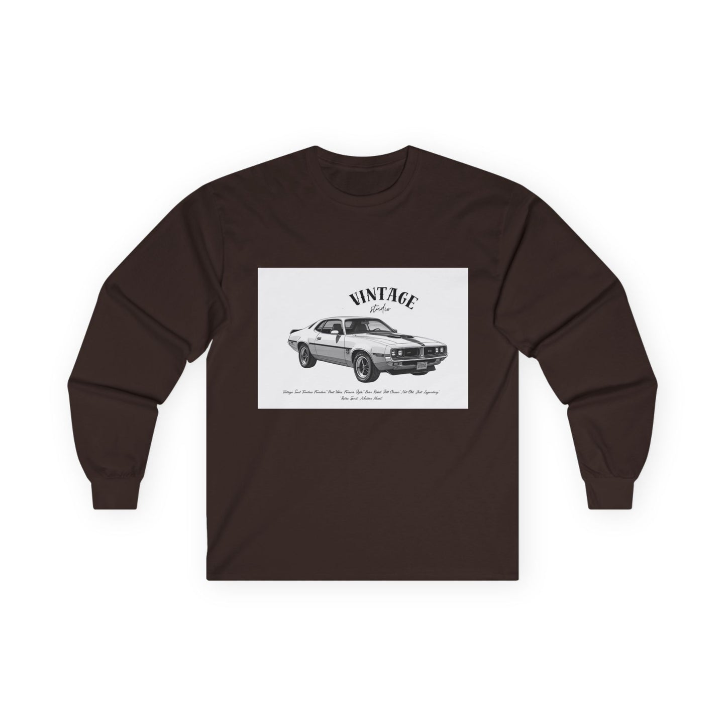 T-Shirt Manches Longues Voiture Vintage, Unisexe, Vêtement Rétro Automobile, Cadeau pour Passionnés d'Auto, Mode Décontractée