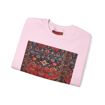 Sweat-shirt Col Rond d'Inspiration Bohème – Style Vintage Confortable, Superposition Unisexe, Mode Automne, Parfait pour les Sorties Décontractées, Cadeau pour les Amateurs d'Art