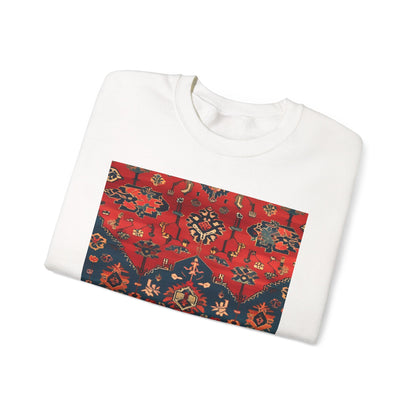Sweat-shirt Col Rond d'Inspiration Bohème – Style Vintage Confortable, Superposition Unisexe, Mode Automne, Parfait pour les Sorties Décontractées, Cadeau pour les Amateurs d'Art