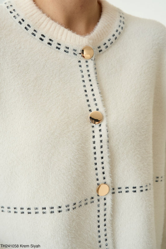 Gilet en Laine Premium à Coutures Contrastées - Collection Élégance