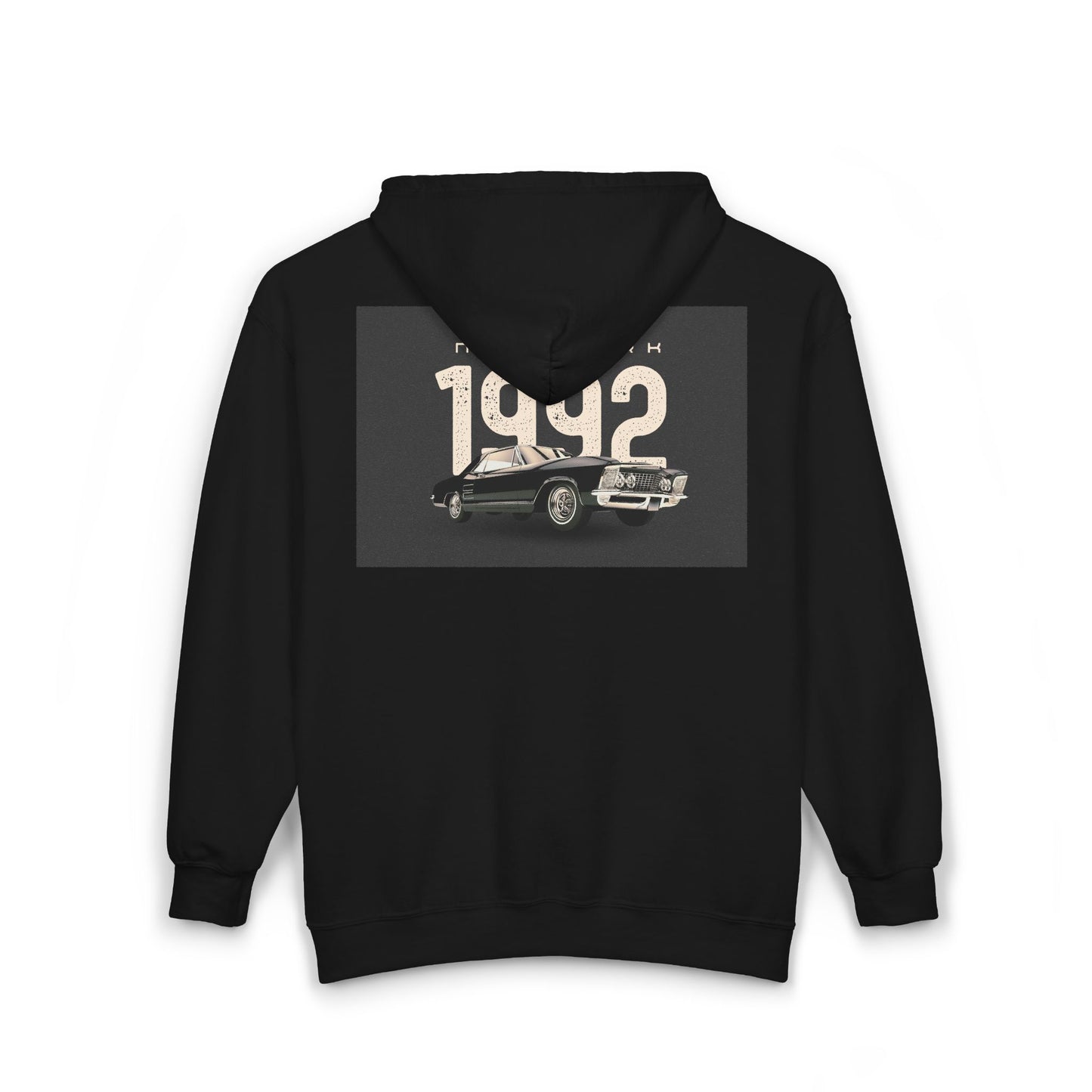 Sweat à Capuche Vintage 1992 New York Unisexe avec Zip, Hoodie Rétro, Cadeau pour Passionnés d'Auto, Vêtement Nostalgie Années 90