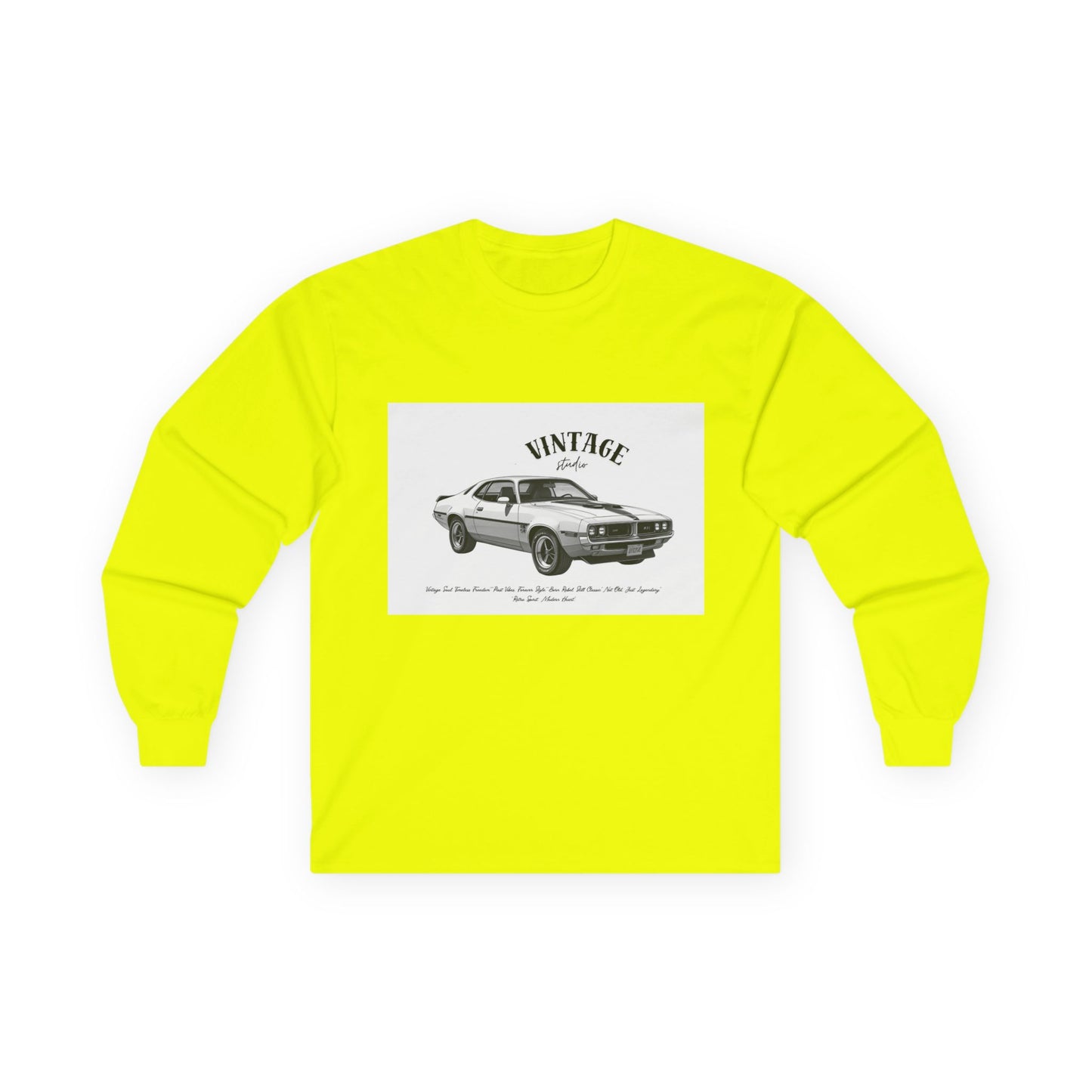 T-Shirt Manches Longues Voiture Vintage, Unisexe, Vêtement Rétro Automobile, Cadeau pour Passionnés d'Auto, Mode Décontractée