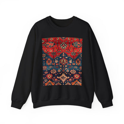 Sweat-shirt Col Rond d'Inspiration Bohème – Style Vintage Confortable, Superposition Unisexe, Mode Automne, Parfait pour les Sorties Décontractées, Cadeau pour les Amateurs d'Art