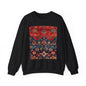 Sweat-shirt Col Rond d'Inspiration Bohème – Style Vintage Confortable, Superposition Unisexe, Mode Automne, Parfait pour les Sorties Décontractées, Cadeau pour les Amateurs d'Art