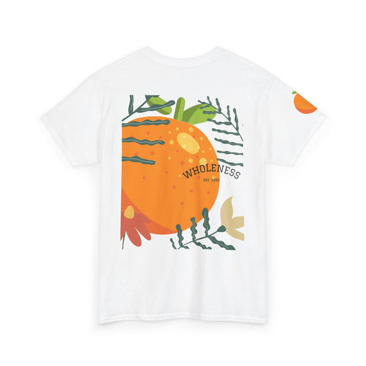 T-Shirt Floral Orange Sain | Chemise Unisexe en Coton, Cadeau pour les Amoureux de la Nature, Garde-Robe d'Été, Mode Éco-Responsable, Vêtement Décontracté
