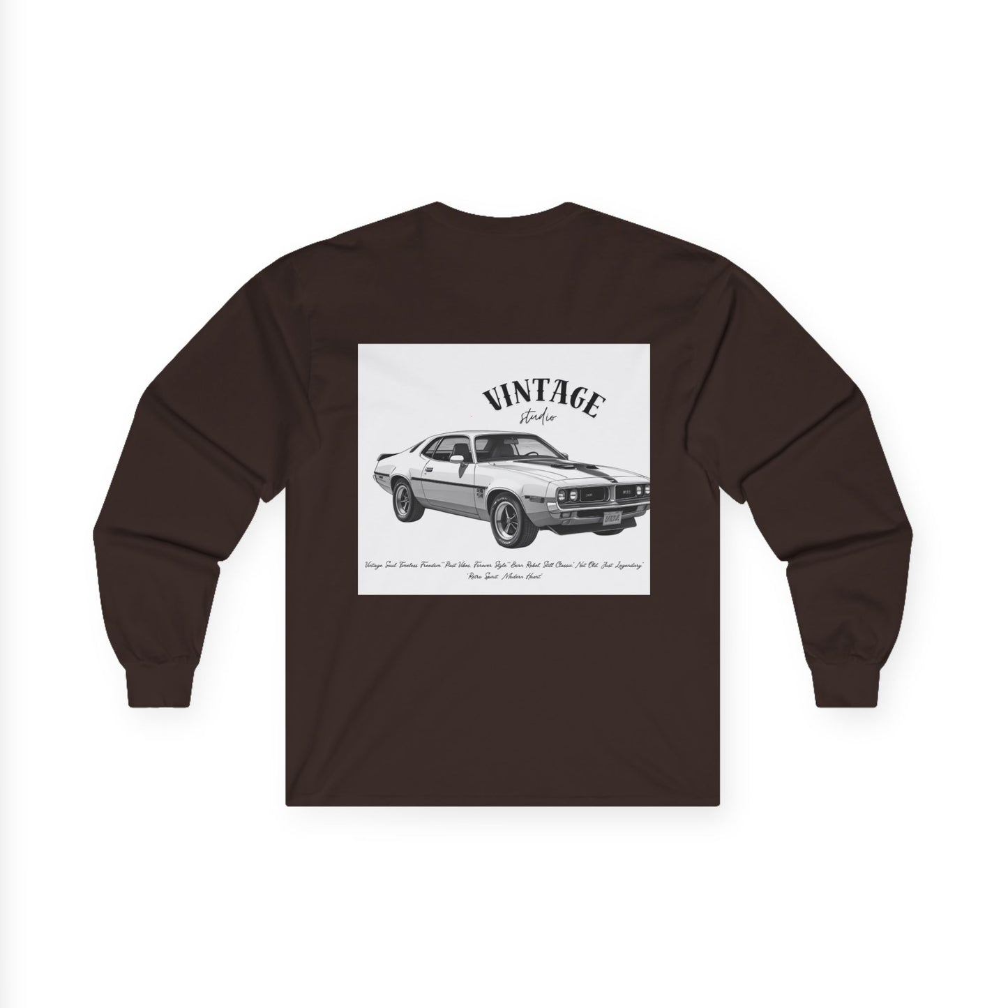 T-Shirt Manches Longues Voiture Vintage, Unisexe, Vêtement Rétro Automobile, Cadeau pour Passionnés d'Auto, Mode Décontractée