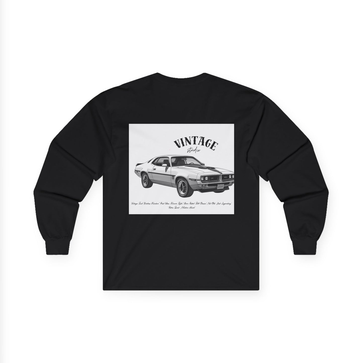 T-Shirt Manches Longues Voiture Vintage, Unisexe, Vêtement Rétro Automobile, Cadeau pour Passionnés d'Auto, Mode Décontractée