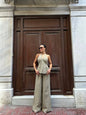Ensemble Lin Femme - Top Bustier et Pantalon Palazzo | Gasyam&Glamour