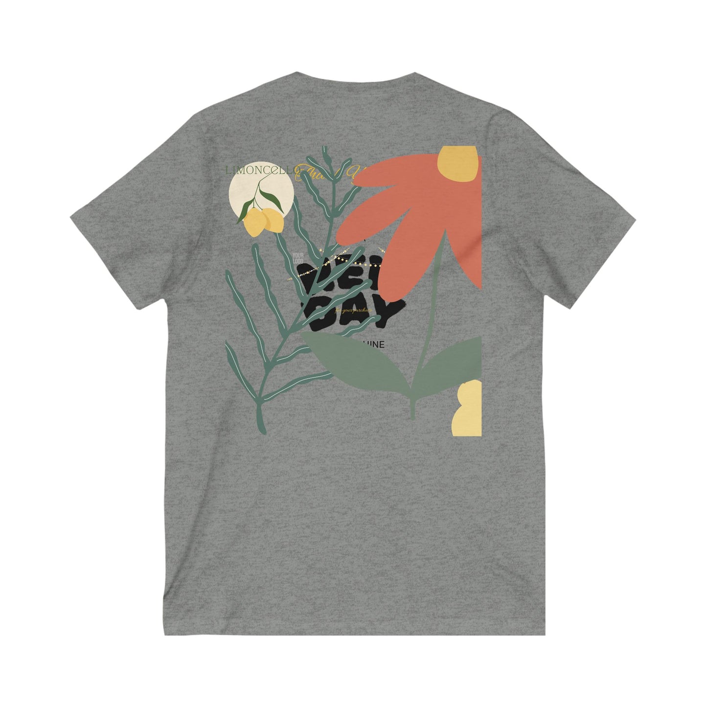 T-shirt Col V Inspirant, Vêtement Décontracté, T-shirt Graphique, Nouveau Jour, Motivation Quotidienne, Unisexe, Cadeau Parfait
