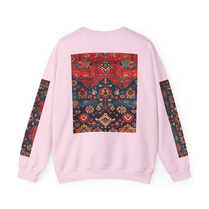Sweat-shirt Col Rond d'Inspiration Bohème – Style Vintage Confortable, Superposition Unisexe, Mode Automne, Parfait pour les Sorties Décontractées, Cadeau pour les Amateurs d'Art