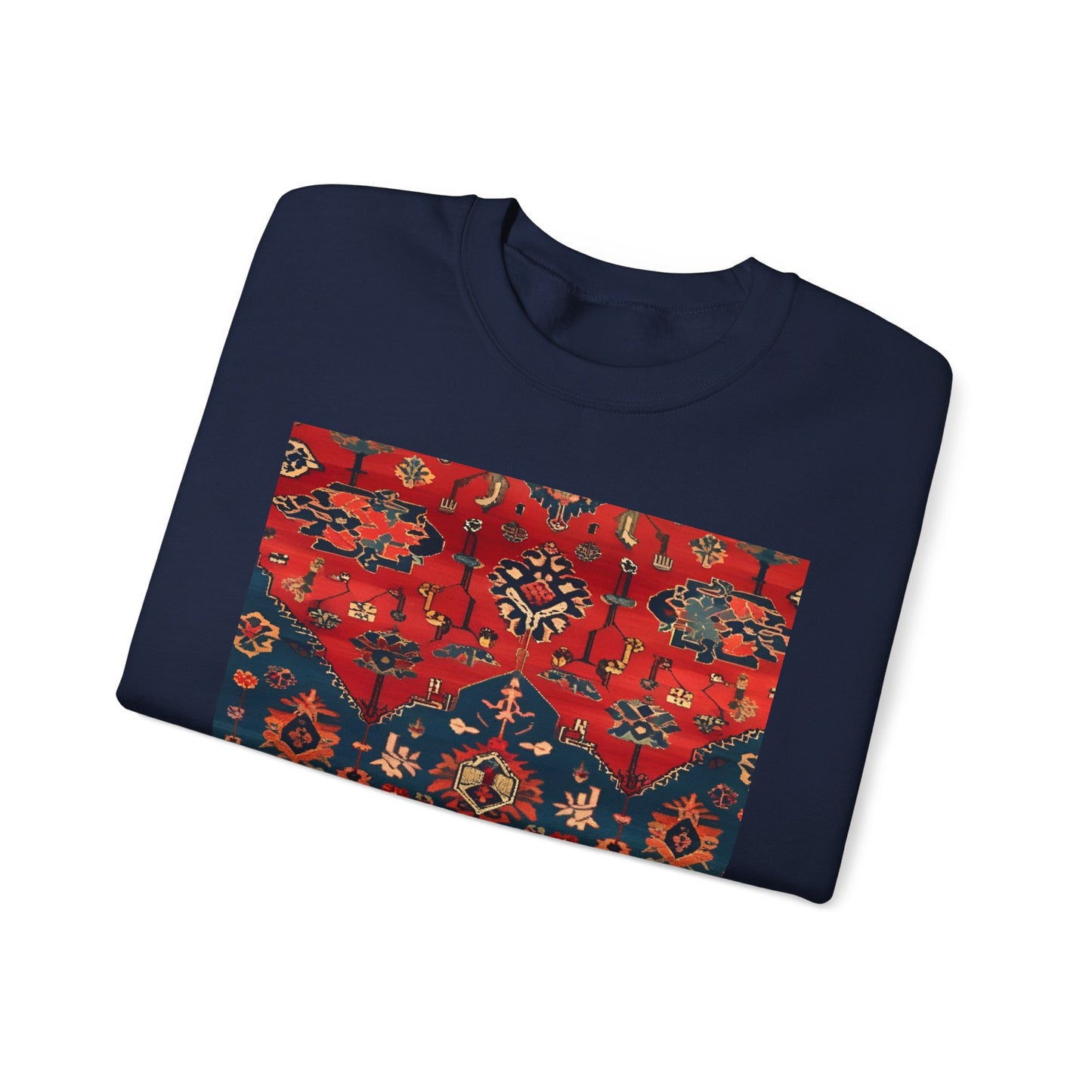 Sweat-shirt Col Rond d'Inspiration Bohème – Style Vintage Confortable, Superposition Unisexe, Mode Automne, Parfait pour les Sorties Décontractées, Cadeau pour les Amateurs d'Art