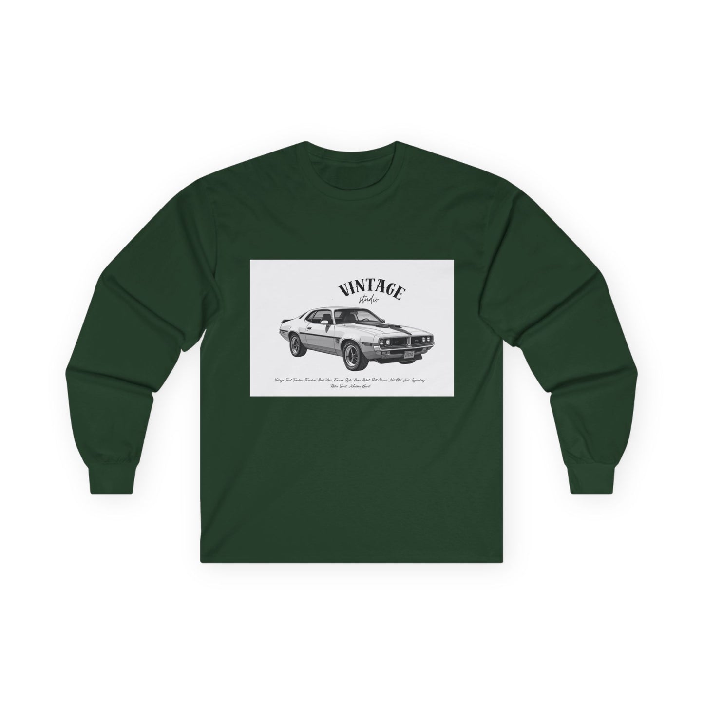 T-Shirt Manches Longues Voiture Vintage, Unisexe, Vêtement Rétro Automobile, Cadeau pour Passionnés d'Auto, Mode Décontractée