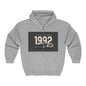Sweat à Capuche Vintage 1992 New York Unisexe avec Zip, Hoodie Rétro, Cadeau pour Passionnés d'Auto, Vêtement Nostalgie Années 90
