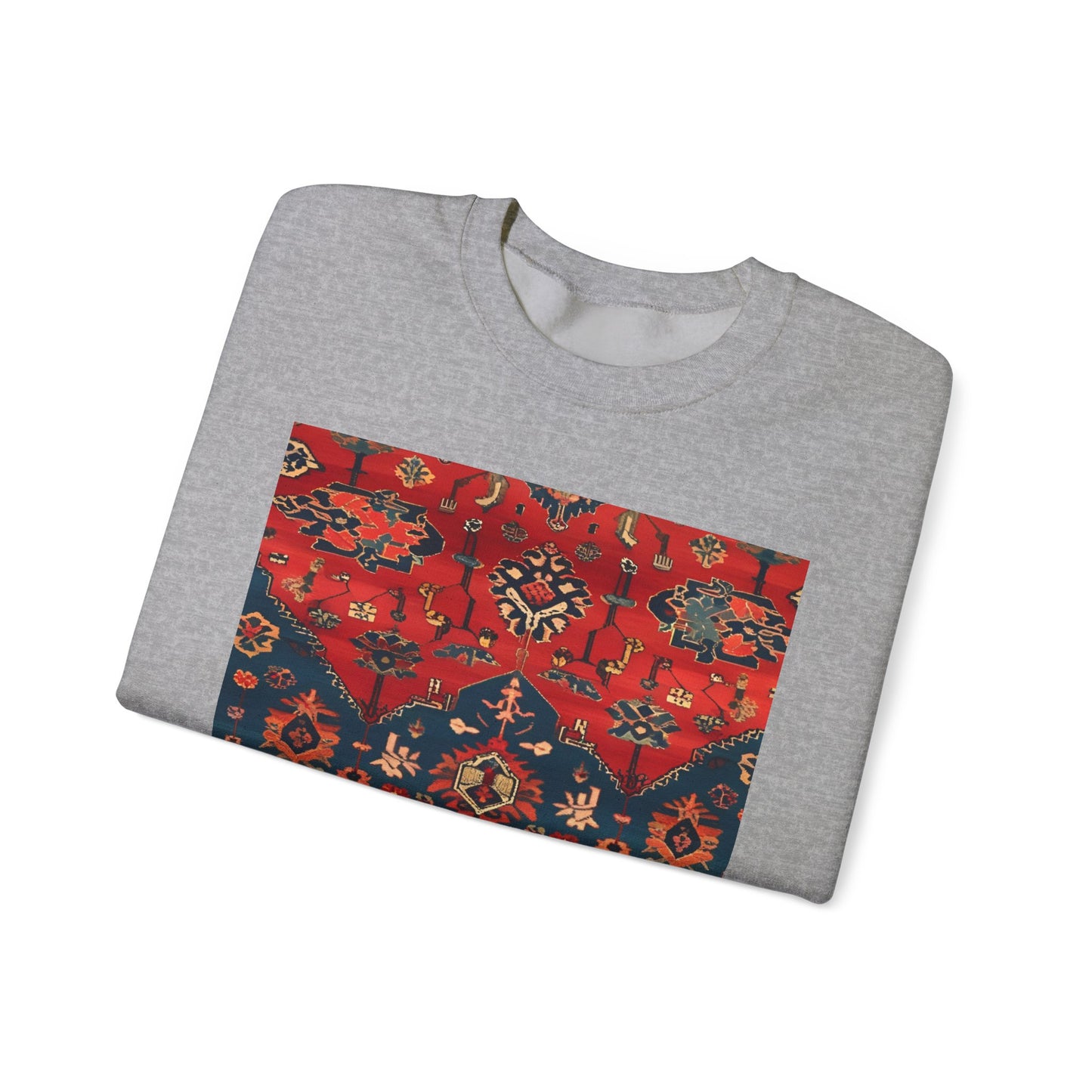 Sweat-shirt Col Rond d'Inspiration Bohème – Style Vintage Confortable, Superposition Unisexe, Mode Automne, Parfait pour les Sorties Décontractées, Cadeau pour les Amateurs d'Art