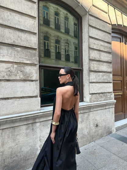 Robe Longue Dos Nu Élégante - Tailles S M L | 3 Couleurs Tendance