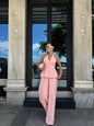 Ensemble Lin Femme - Top Bustier et Pantalon Palazzo | Gasyam&Glamour