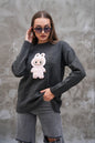 Pull Labubu Rose Kawaii - Sweat Femme Mignon Peluche Japonais