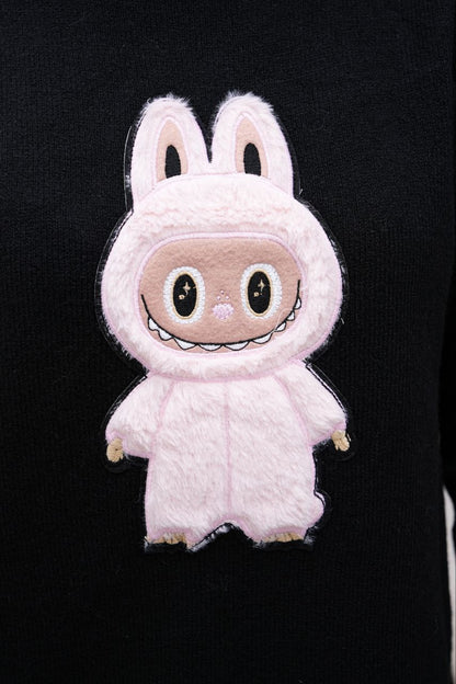 Pull Labubu Rose Kawaii - Sweat Femme Mignon Peluche Japonais