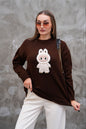 Pull Labubu Rose Kawaii - Sweat Femme Mignon Peluche Japonais
