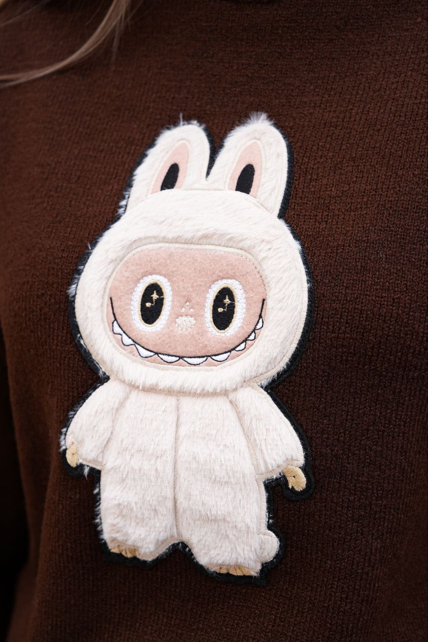 Pull Labubu Rose Kawaii - Sweat Femme Mignon Peluche Japonais