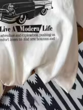 T-shirt Vintage Oversize Femme | Style Rétro Années 90 Tendance