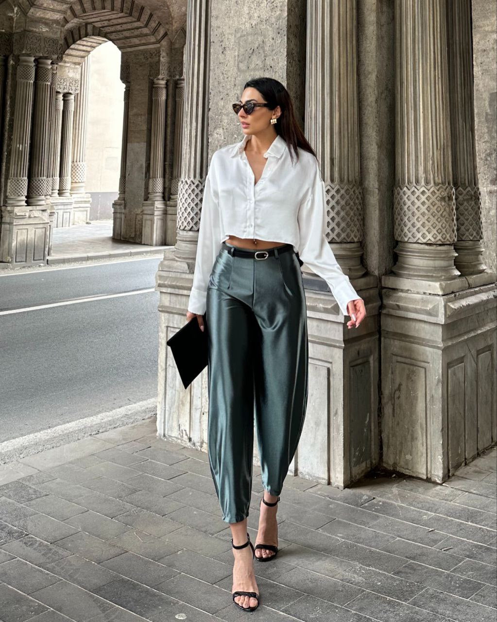 💎 PANTALON SATIN Femme - Luxe & Élégance