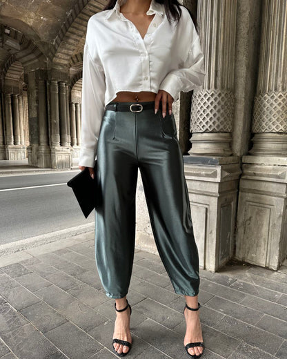 💎 PANTALON SATIN Femme - Luxe & Élégance