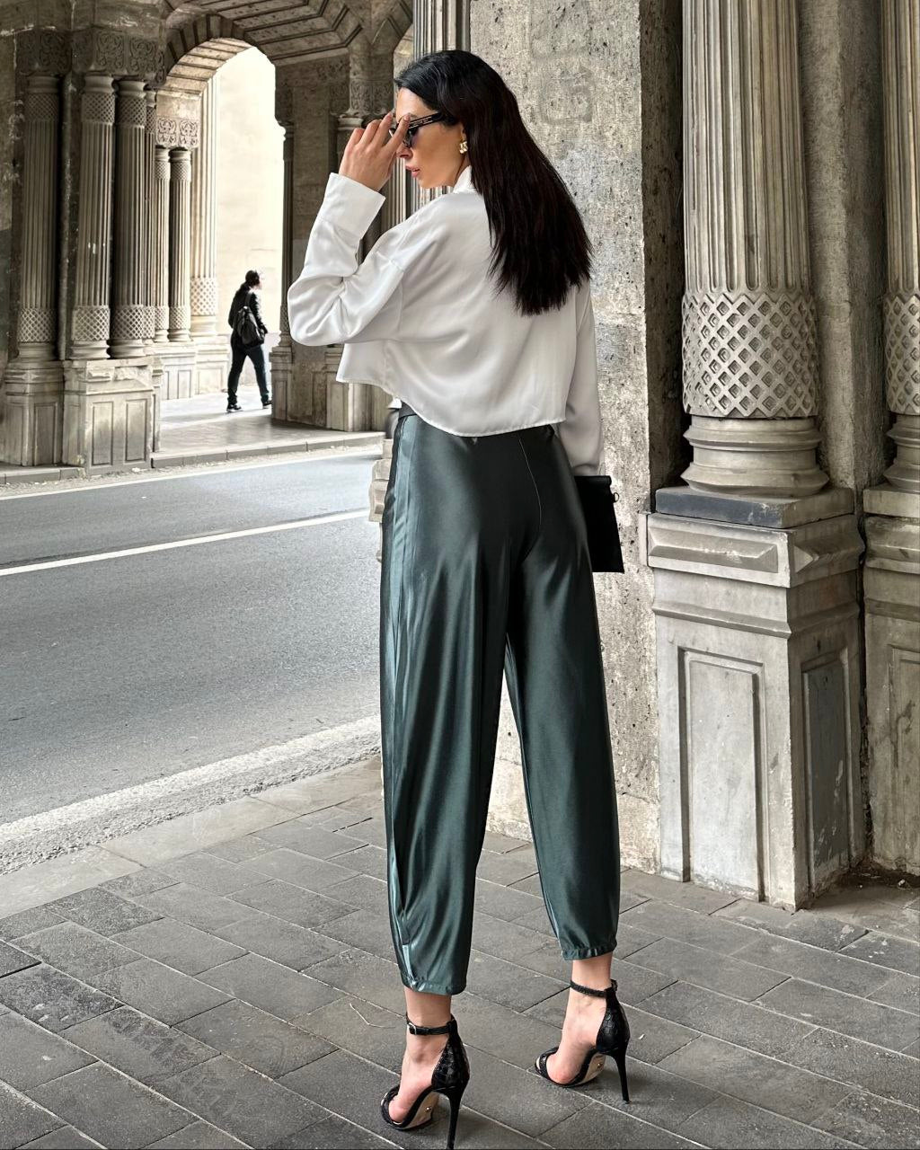 💎 PANTALON SATIN Femme - Luxe & Élégance