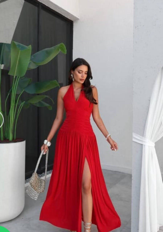 Robe Longue Blanche "Déesse d’Été" – Fente Glamour & Élégance Infinie