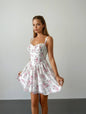 Robe Bustier Romantique à Motifs Floraux - Élégance Printanière